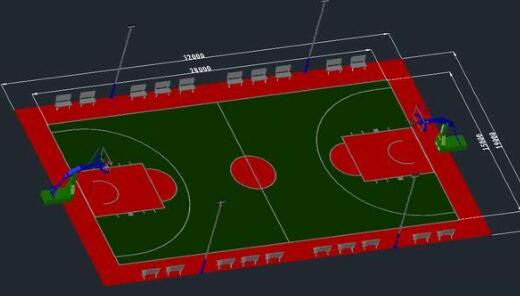 籃球場畫線標(biāo)準(zhǔn)及籃球場標(biāo)準(zhǔn)效果圖！襄陽球場地坪劃線施工廠家整理